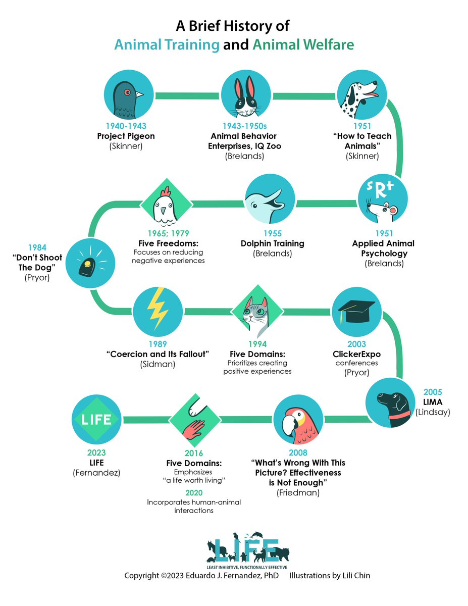 Some lovely graphics by @lilita_yaya for our LIFE guidelines for ethical animal training methods. If you missed the seminar, catch it here:

youtu.be/rG7t84wRJP4

#animaltraining #animalwelfare #forcefree #humananimalbonds #positivereinforcement