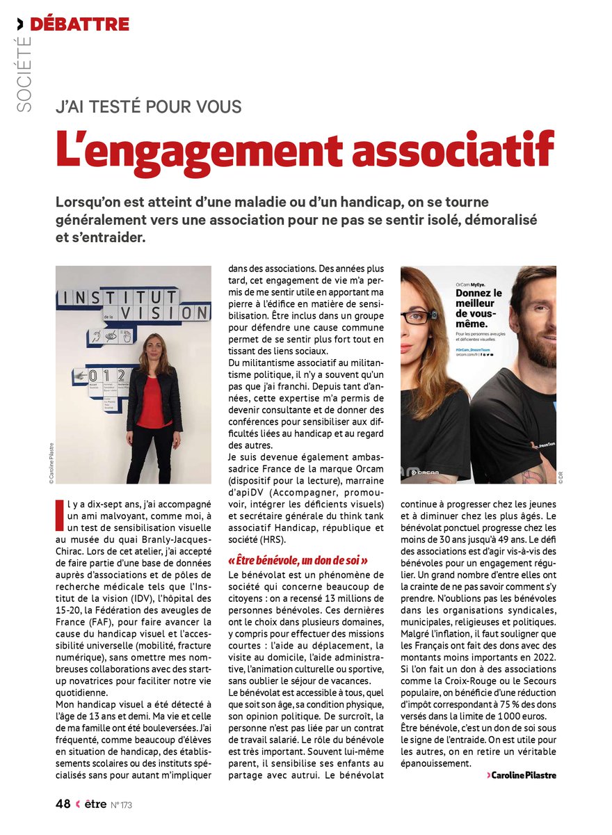 cparisidf's tweet photo. Mon dernier article dans le magazine #Être en réseau sur l'engagement associatif #handicap #bénévolat https://t.co/oiv1lA6R3l