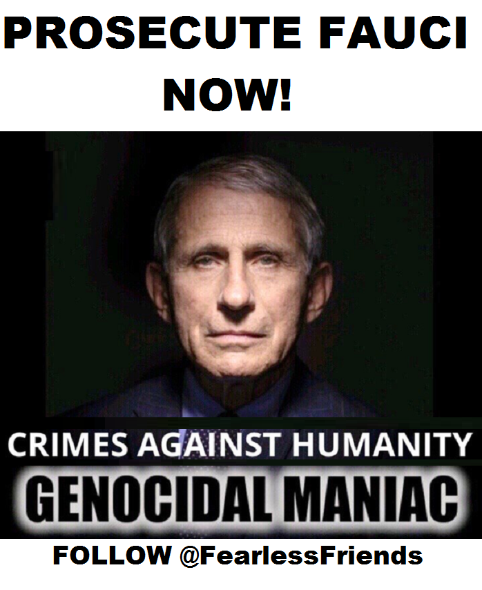 PROSECUTE #FAUCI NOW-GITMO HAS VACANCIES. #AnthonyFauci #ArrestFauci #FauciLiedPeopleDied #Covid19 #VaccineDeaths #VaccineInjuries #NIH #FauciLiedMillionsDied #VaccineSideEffects #CDC #VaccineGenocide #DiedSuddendly #Remdesivir👇