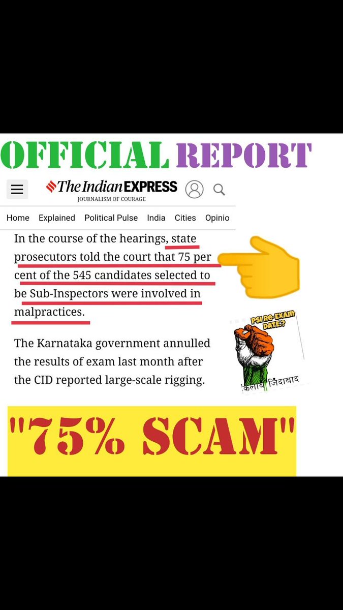 patilvinayak321's tweet photo. @PSI545exam @PriyankKharge @INCIndia @INCKarnataka @IYC @siddaramaiah @DKShivakumar @DrParameshwara @krishnabgowda @prakashraaj @tv9kannada Justice delayed is justice denied. Still how long v 56k aspirants need to wait.Already precious 3years of aspirants life got spoiled. Day by day facing lot of family problems.
Enough of all this.
@CMofKarnataka requesting u plz Conduct re-exam soon and save 56k aspirants
#Scam545 https://t.co/Mx219ontow
