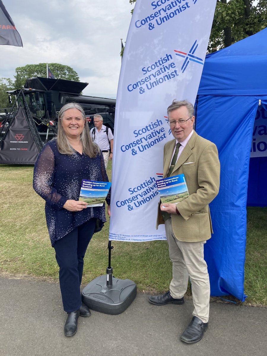Top @ScotTories team still going strong on the final day of this year’s #royalhighlandshow.

Great to see two of our brilliant Mid Scotland and Fife MSPs here standing up for rural Scotland!