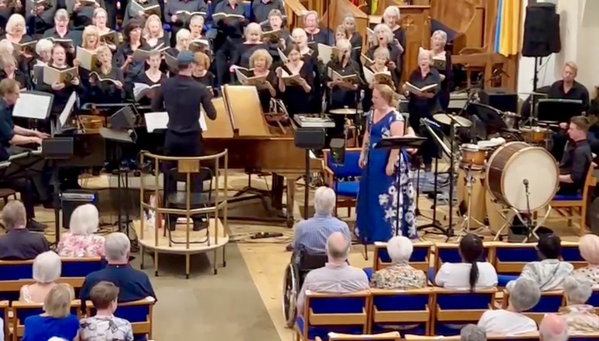 An honour to be blessed with David Fanshawe’s cap by his widow Jane at last night’s performance of African Sanctus! @epsomchoral on great form along with some wonderful colleagues!