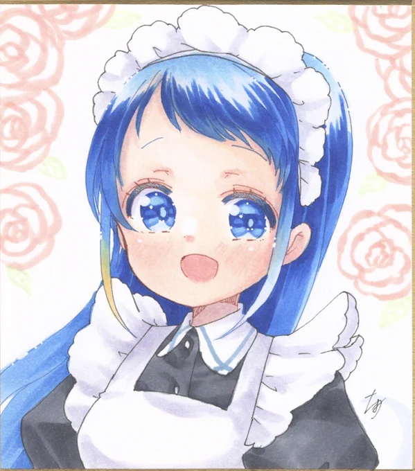 #ほっぺの斜線は可愛い 可愛い コピックでシャシャーってしてます