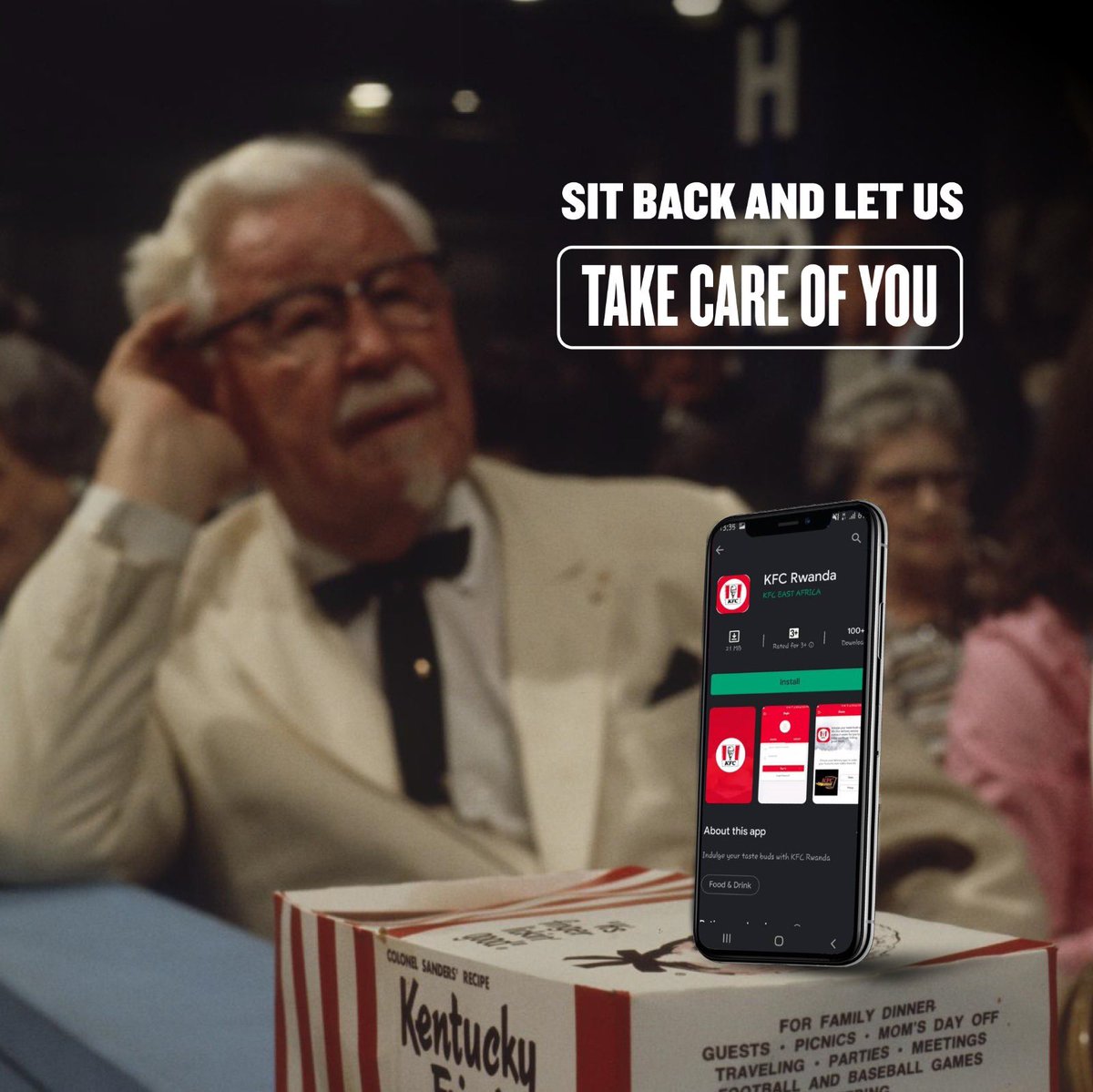 KFCinRwanda's tweet photo. This is a reminder to let us take care of you this sunday. All your KFC favorites are available for dine-in, takeaway and delivery via our mobile app KFC Rwanda or call us at +250789244860. 

#ItsFingerLickinGood https://t.co/zH1vqaccho