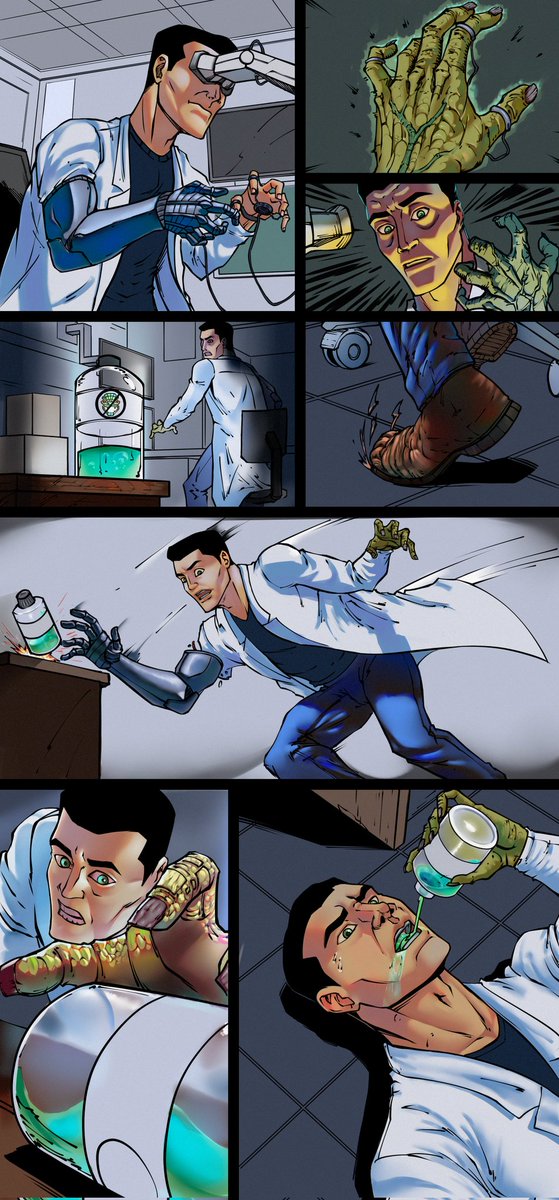 Start another Comics about The Lizard Transformation
That will be concetrated at his Feet and Bog Muscles^^
How do you like Scalies ?
Drawn by Me
Colored by <a href="/Waxwing9_NSFW/">waxwing9_nsfw (Commissions open)</a>
Commission for Nomadl
#Lizard #Curtconnors #TheLizard #MarvelComics #Marvel #Transformation #Growth