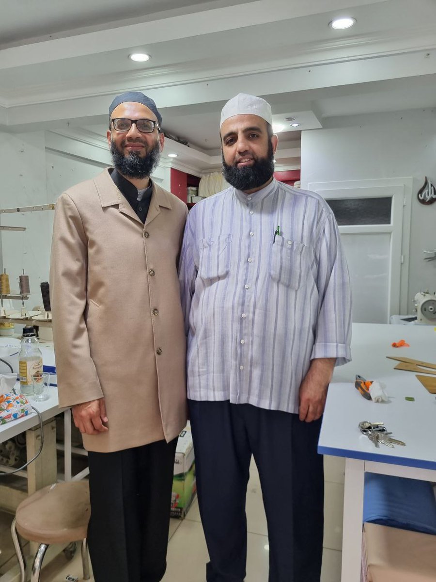 My tailor Sariya al-Shuqayr is an accomplished Syrian munshid and student of knowledge. He just opened his own store in Fatih. If you come here for the summer, come here to get caps, jubbas, and modest Islamic clothing tailored. Dervişali, Kefevi Sk. No:5, 34087 Fatih/İstanbul