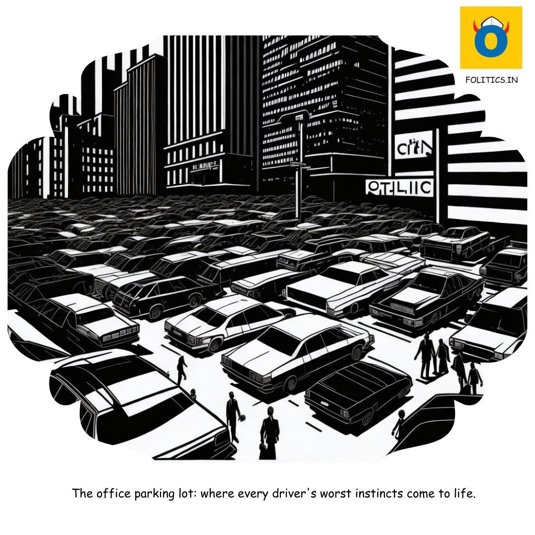 The Office Parking lot... Fights ensue with every second delay in getting there... 

#CorporateHumour #OfficePolitics #Parking #CarParking #HeadQuarters #Space #Queues #Folitics_In