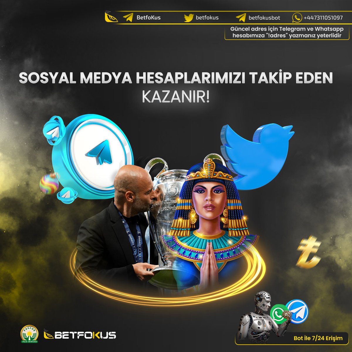 🔥 KAZANANLARIN ADRESİ BETFOKUS🔥
👉Twitter  Adresimiz 21:00 Kadar 1000 Aboneye Ulaşması durumunda
📍1000 Adet Popok Gaming  Los Toros oyununda  50 Freespin
👉Twitter  Adresimiz 21:00 Kadar 2000 Aboneye Ulaşması durumunda
📍2000 Adet Popok Gaming Yummy oyununda   50 Freespin Kod