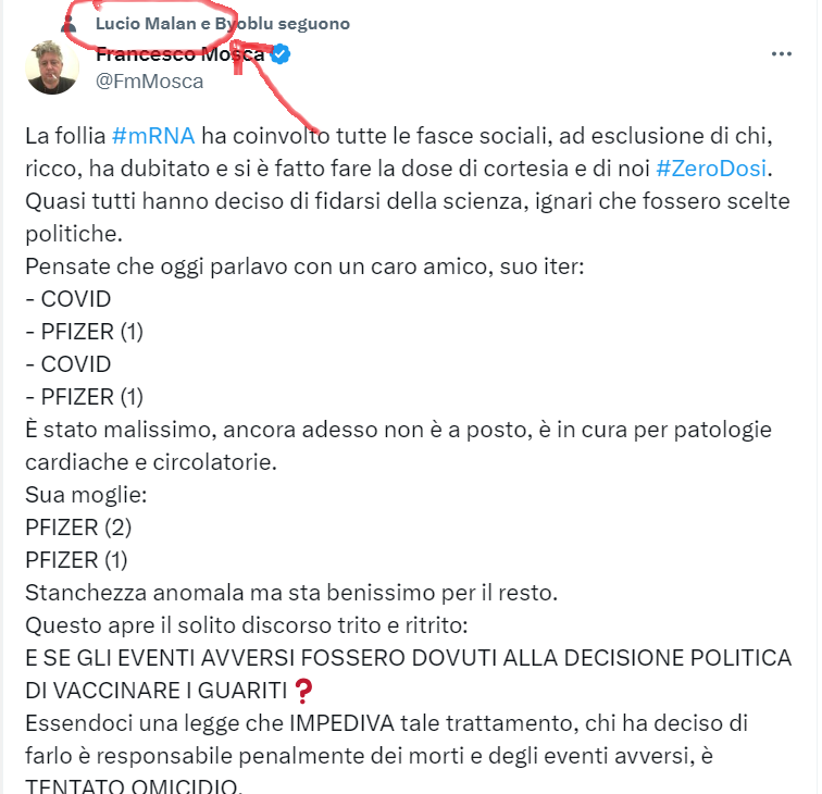 @LucioMalan Embè lucio, uno che segue la miglior feccia dei negazionisti...come lo definiresti?