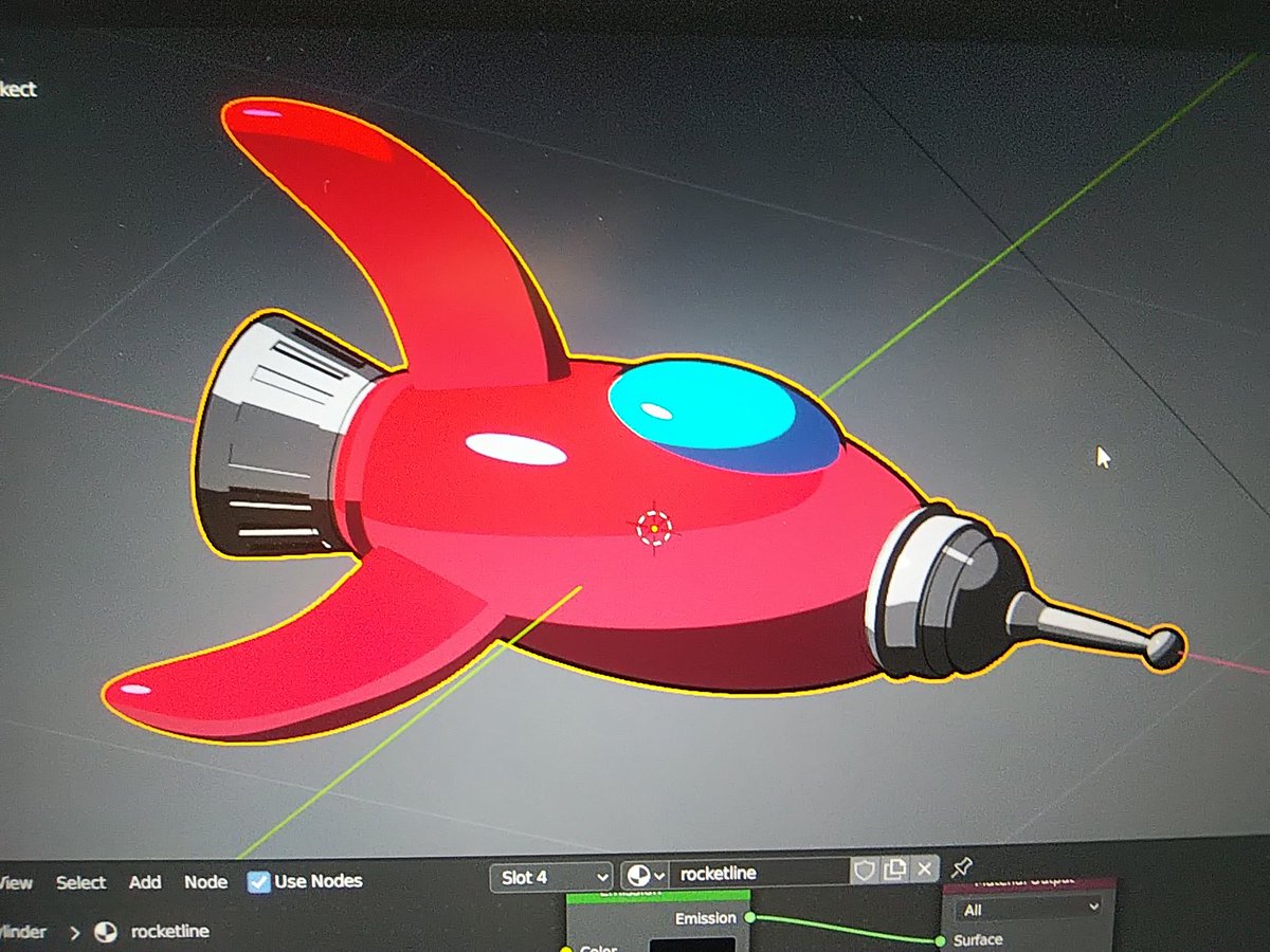 前に作ったロケットを2D風にした。これで最終課題のアニメを作ります。 https://t.co/5pUMSMeaRX https://t.co/OyHgxx6N3R