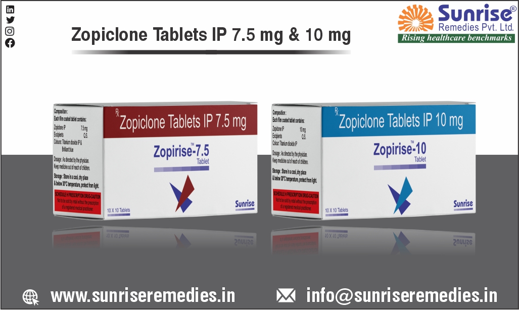 Zopirise Generic #Zopiclone Products Manufacturer and Exporter From Sunrise Remedies Pvt. Ltd.

Read More: sunriseremedies.in/our-products/z…

#Zopirise #ZopicloneProducts #PharmaCompany #Healthcare #Lifesaving #Formulation #3rdPartyManufacturing #ContractManufacturing #LoanLicense #Sunrise