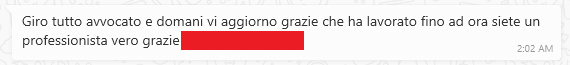 Un attestato di stima spontaneo è sempre gradito