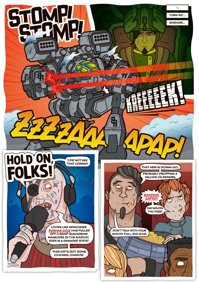 Chagos Arena Baby! <a href="/ejbenson/">Eric Benson</a> <a href="/TychoBrahe/">Tycho Brahe</a> <a href="/thekiko/">Kiko Villaseñor</a> 

#battletech #blackremnant #pennyarcade #ComicArt #illustration