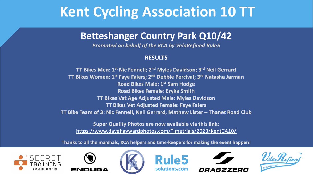 Thanks to all that raced in the event I promoted yesterday! Well done all! Thanks also to all event makers as always! 💙🚴‍♂️💙Summary results below and full results go to CTT this evening! #Rule5