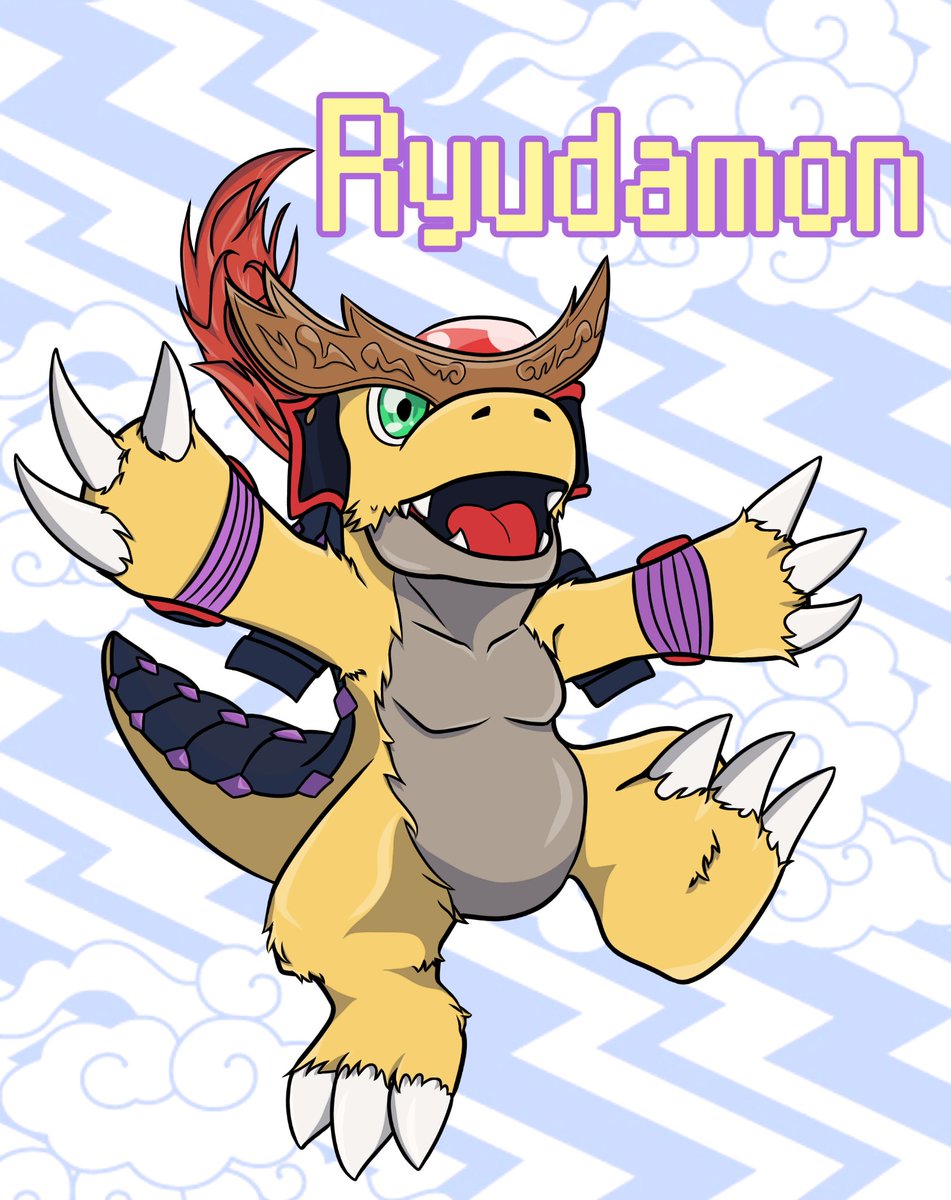 ryudamon looks so cute this angle > v < #Digimon #digimonseekers #ryudamon