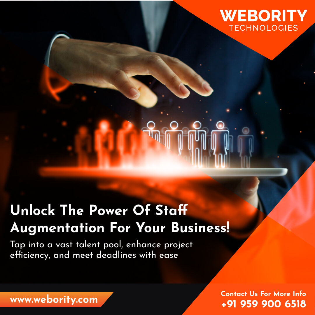 webority's tweet image. Unlock the power of staff augmentation for your business! 💪 Tap into a vast talent pool, enhance project efficiency, and meet deadlines with ease. 

Let&apos;s elevate your projects and achieve remarkable results! 💼 #StaffAugmentation #ProjectEfficiency