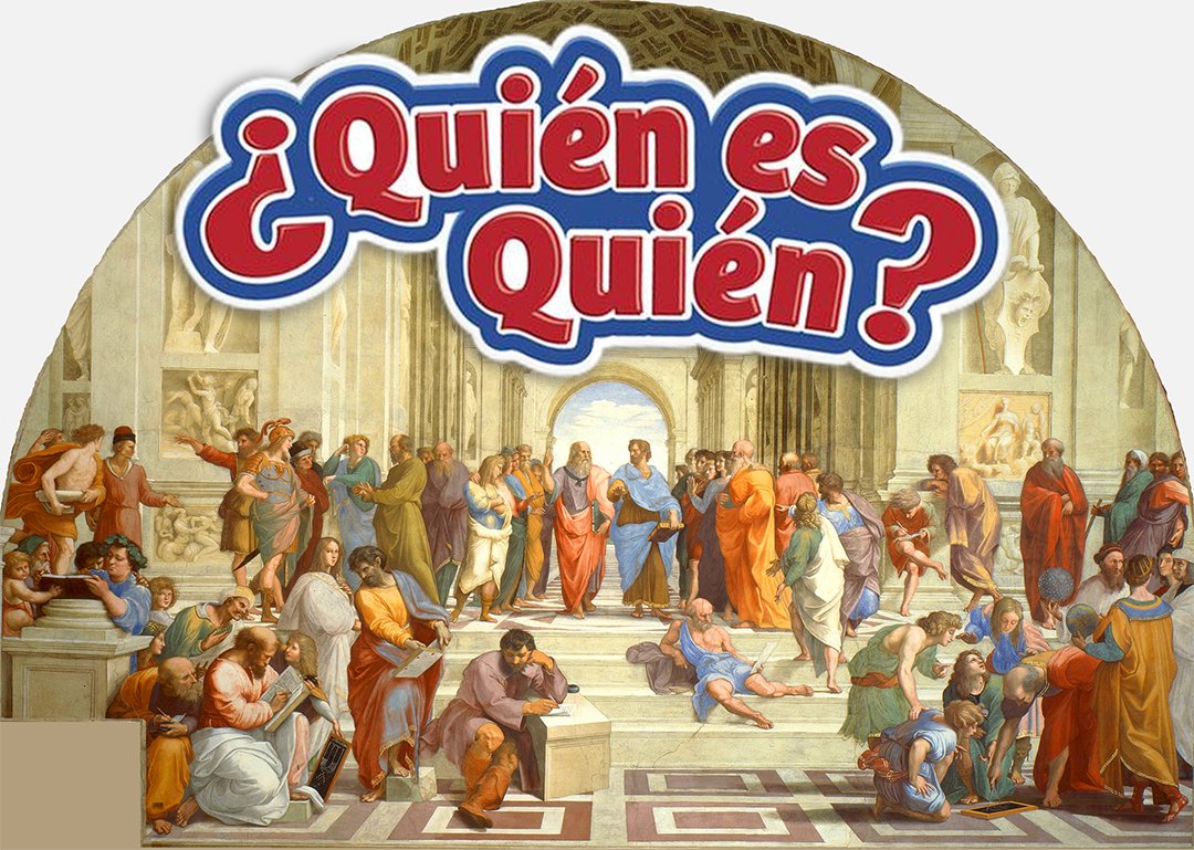 Hoy vamos a jugar a ¿QUIÉN ES QUIÉN? Con una de las obras de arte más famosas del renacimiento. 🖼️'La escuela de Atenas' de Rafael Sanzio! Dentro 🧵