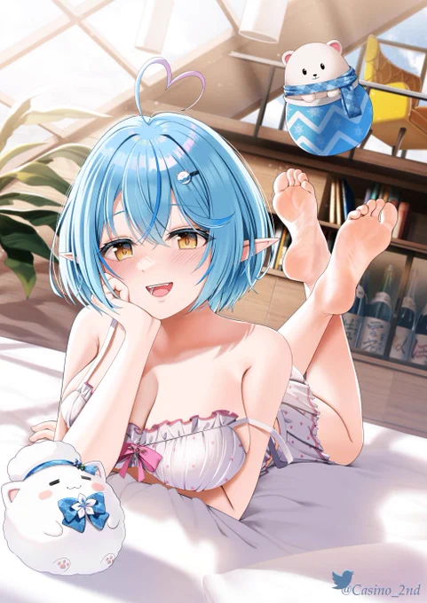#LamyArt  新衣装のラミィちゃんようやく完成! そしてショートカット可愛い!