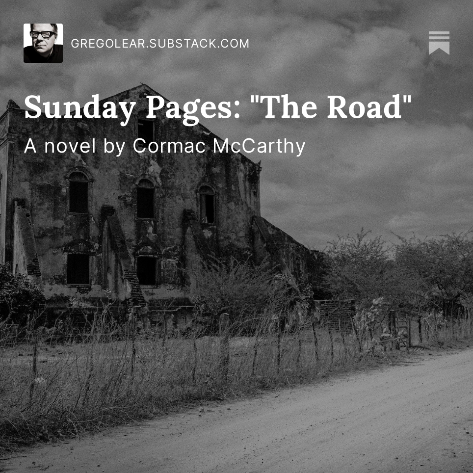 'In 'The Road,' McCarthy shows us what a post-industrial world—the world the Unabomber committed acts of terror to try to bring about—would actually look like. And, um, it sucks.'
gregolear.substack.com/p/sunday-pages…