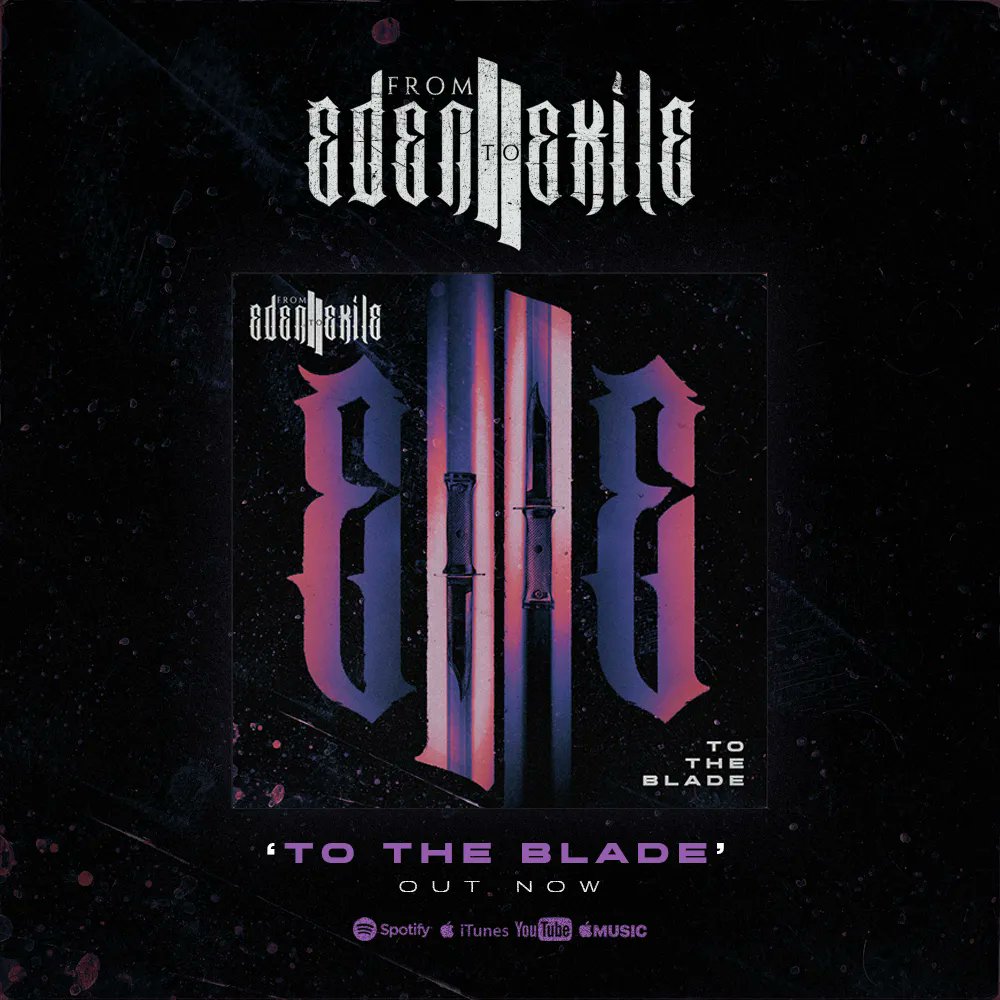 In case you missed it, our new single "To The Blade" was released yesterday and is out now alongside a music video ⚔️ 

"To The Blade" music video:
youtube.com/watch?v=exfdl-… 

Listen to "To The Blade":
open.spotify.com/track/7km9yFuE… 
music.apple.com/gb/album/to-th… 

linktr.ee/fromedentoexile