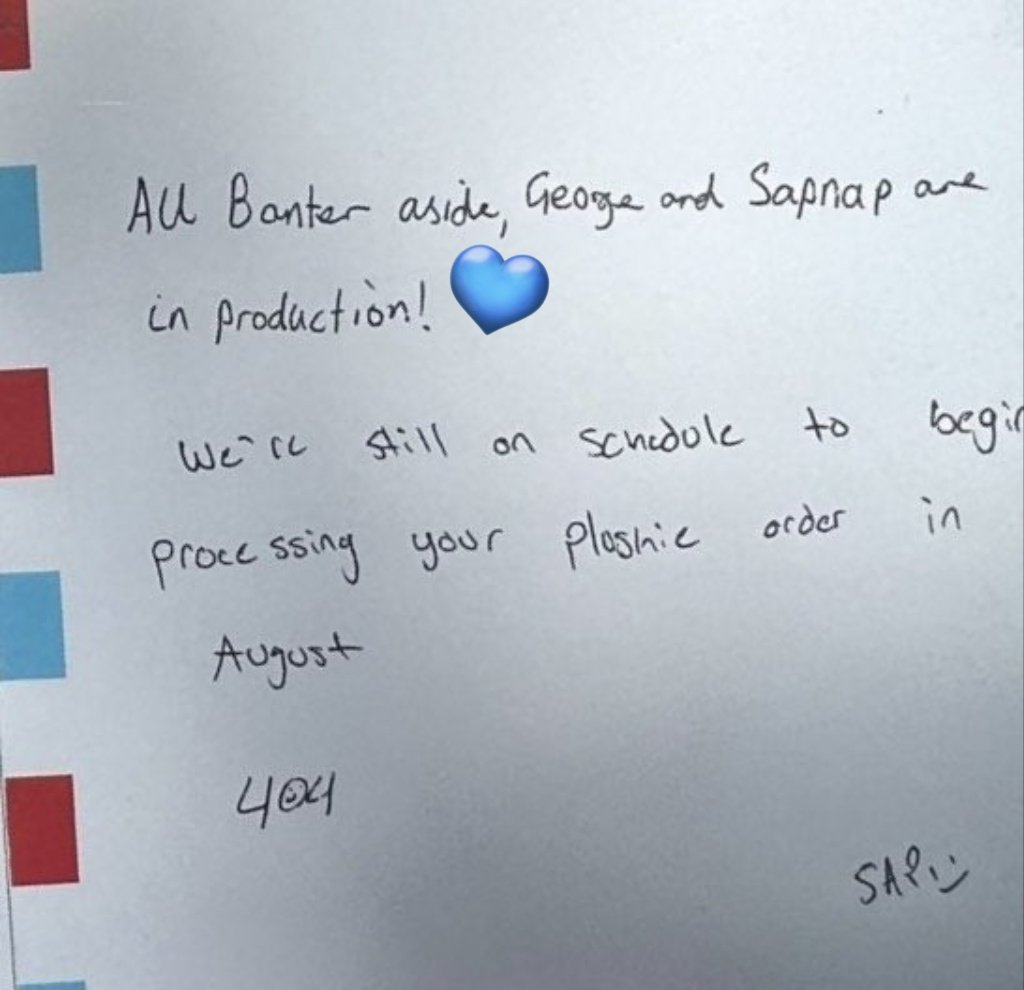 gnfsupdates's tweet photo. Dream Team recently sent our postcards to everyone who ordered the Dream Team plushies, be on the look out for yours if you ordered any!! 🥹🫶🌟

You can see what George wrote near the blue hearts 💙 https://t.co/1d0UlTg663