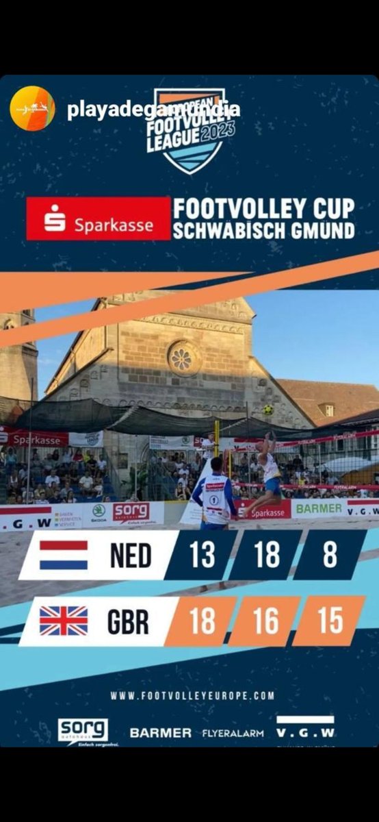 Congats Team UK (Daine &amp; Mikey) for a great win against Holland yesterday 👊🏼🤙🏽💪🏽 #footvolley <a href="/footvolleyeuro/">European Footvolley League</a>