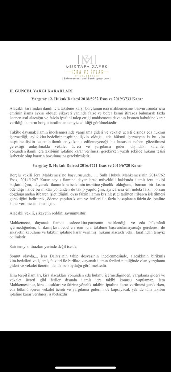 AvTarikCilekci's tweet photo. KİRA TESPİT DAVASINDA KARARIN İCRASI ’nı konu edinen yazının faydalı olması dileğiyle. 

(-hazırlayan @mustafazaferlaw ) https://t.co/9j87ZEfJ6r