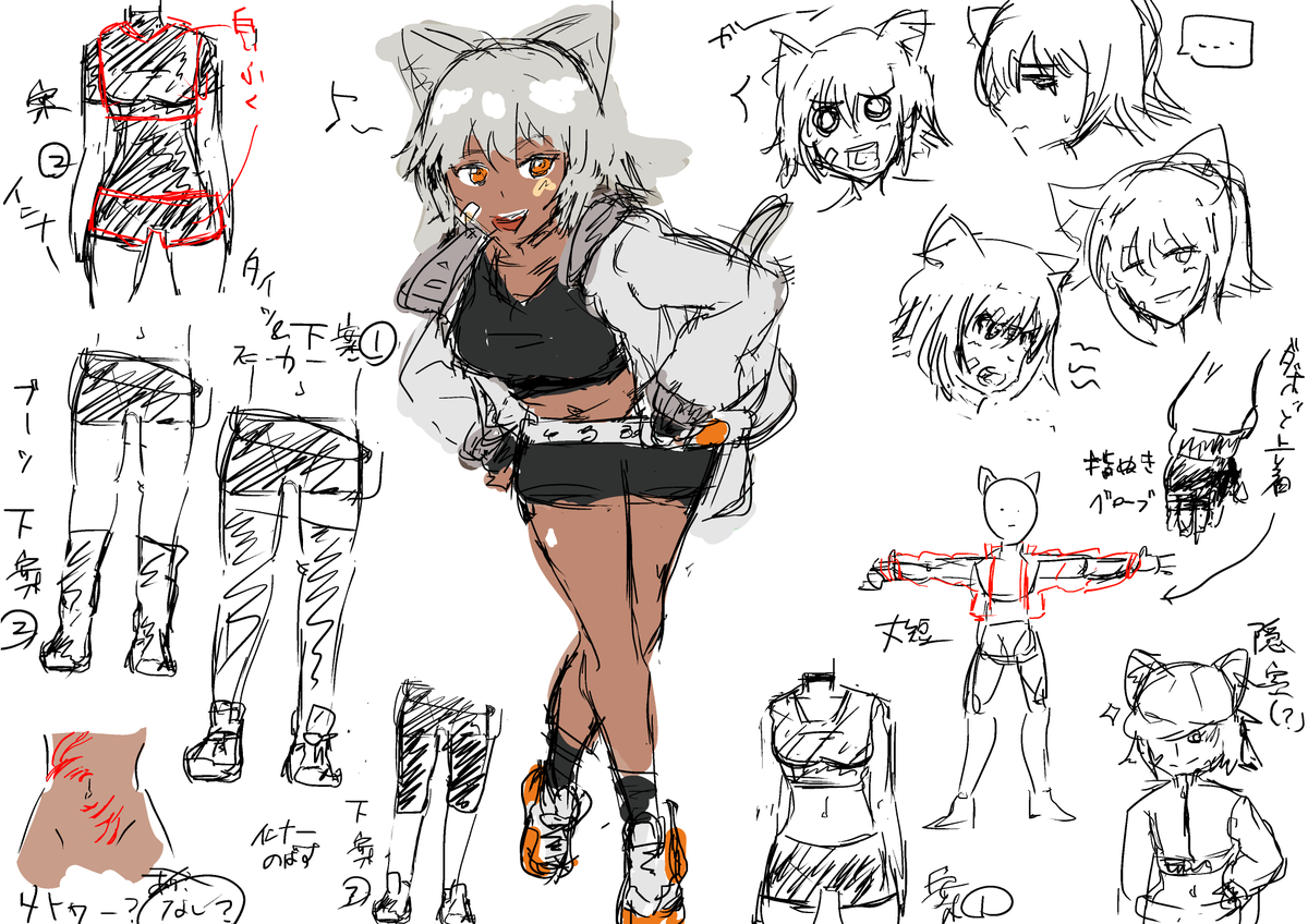 対照的な感じをイメージしてキャラクター作ってみたんだけど、気付いたら銀髪なのだ…おのれ無意識の性癖