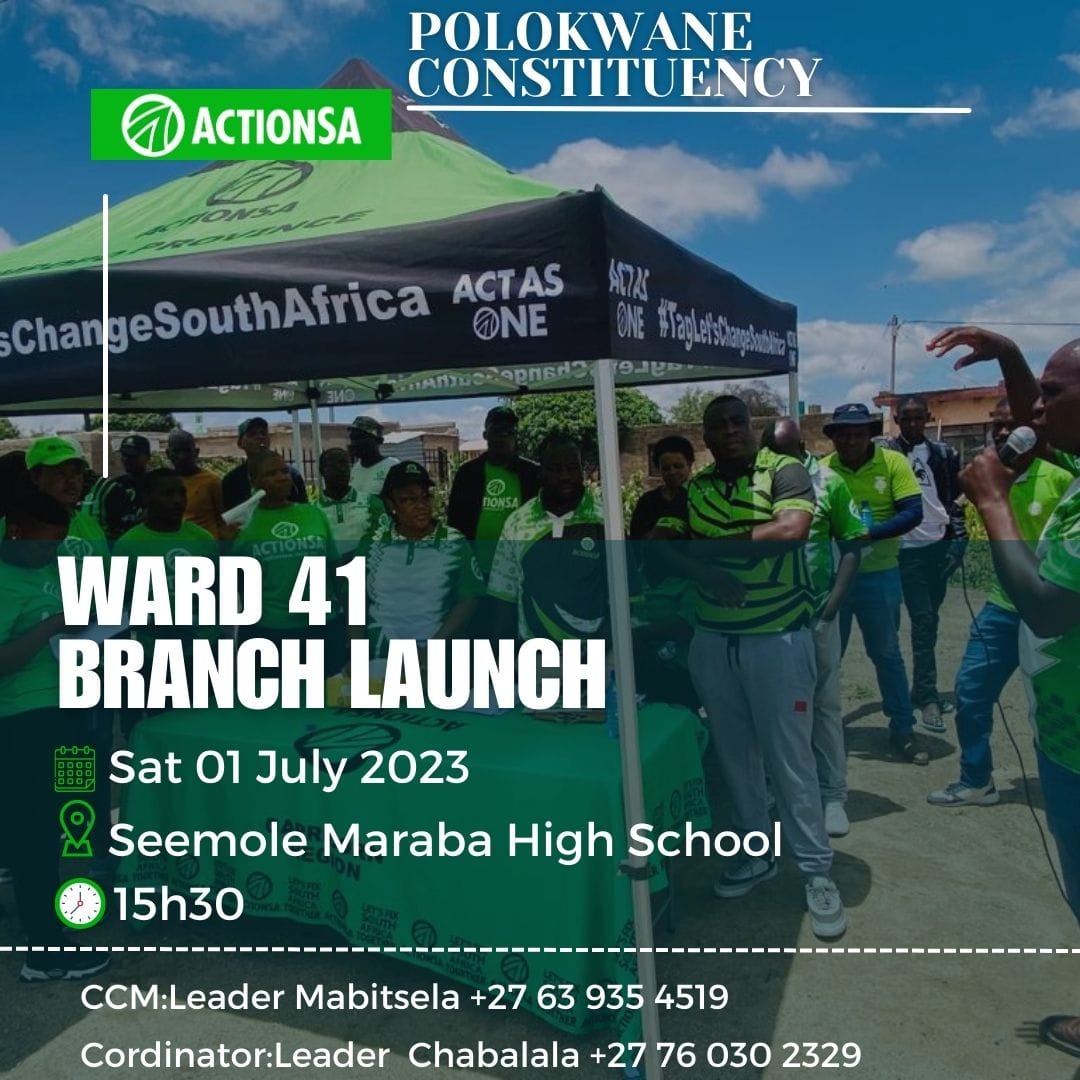 Beke le Beke we launch ActionSA Branches #2024NationalElection