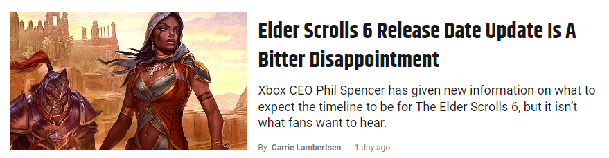 The Elder Scrolls 6 gets a release date update from Phil Spencer