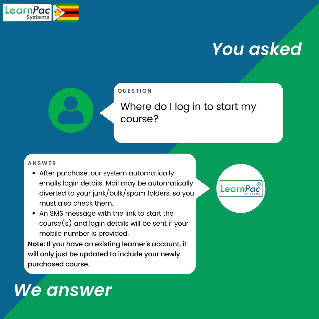Got any questions about us? Find all the information you need in our comprehensive FAQ posts every weekend or message us your queries.
#FAQs #onlinecourse #login #zimbabwe #youaskedweanswer