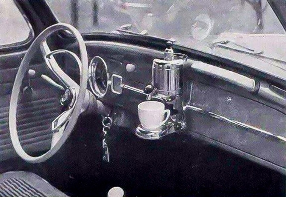 In 1959, a coffee maker was an optional extra in Volkswagen cars.