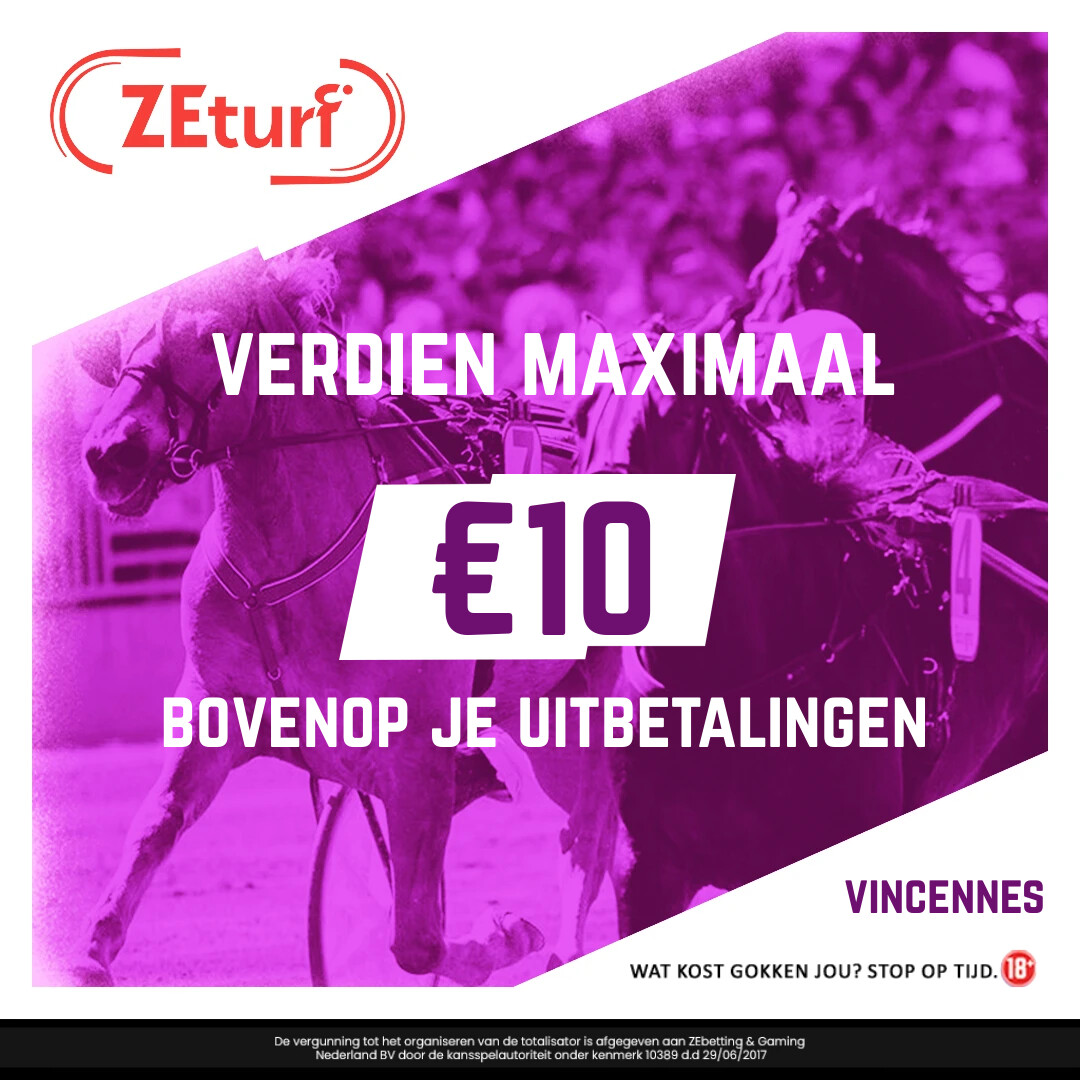 Op #Vincennes zijn vandaag 3 finale montédraverijen.  Heb je in deze 3 races 2 Winnend weddenschappen juist dan krijg je bovenop je uitbetalingen €5 vrijspeltegoed. Heb je op alle 3 de races een Winnend weddenschap juist dan krijg je bovenop je uitbetalingen €10 vrijspeltegoed!