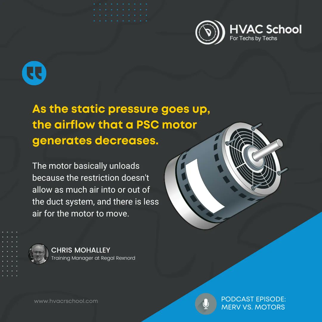 HVAC School on Twitter "The performance of PSC motors is directly