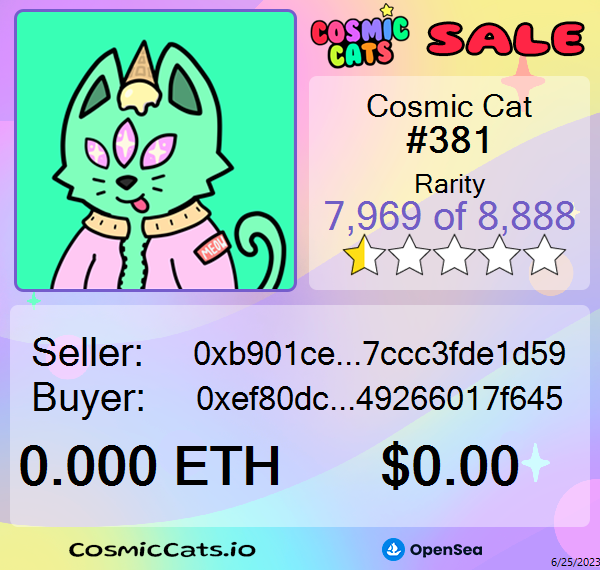 Cosmic Cats Sales tweet media