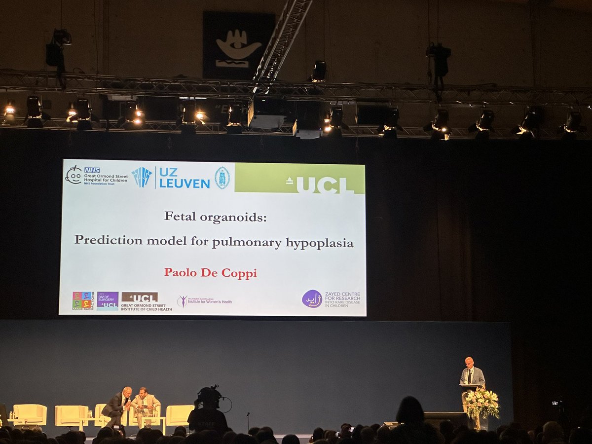 An incredible presentation by @paolodecoppi on fetal organoids and their potential as a prediction model for pulmonary hypoplasia at the #FMF conference in #Valencia Mind-blowing research pushing the boundaries of medical science! #FetalOrganoids @InUteroTherapy @PrenatalTherapy…