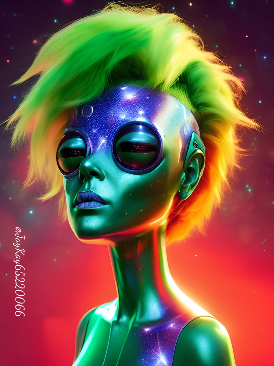 Female alien 
#aiart #aiartcommunity #scifi #sciencefiction #digitalart #etsy #wombodream #AiArtSociety