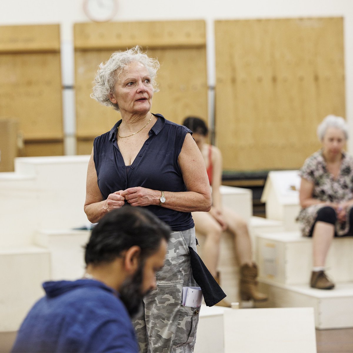 👀 Here's a sneak peek at our #FalklandSound cast at work in the rehearsal room 👇  Playing from 5 August, Falkland Sound tells the incredible story of a small community plunged into the middle of an international crisis.  🎫 Find out more and book: ow.ly/JJAV50OVBqi