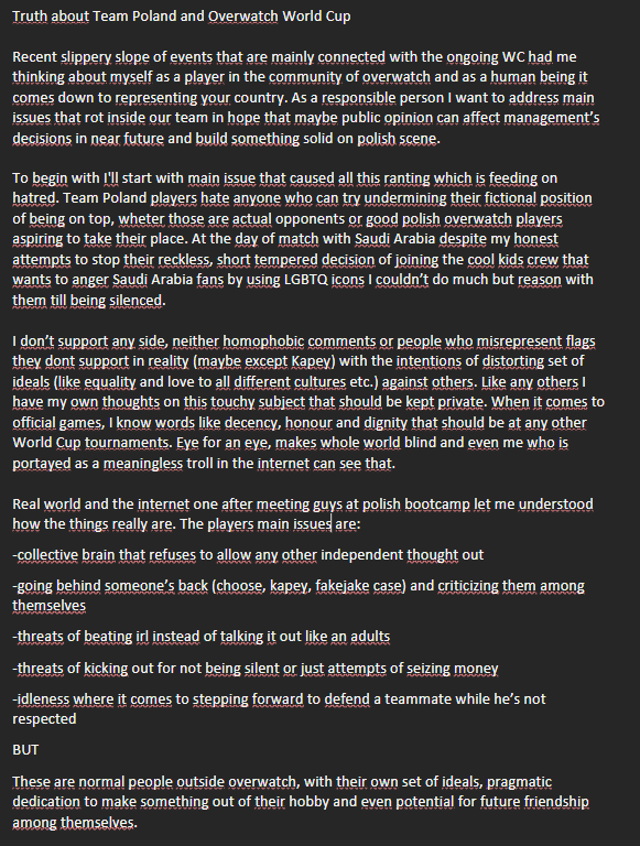 Kaju_ow's tweet image. Truth about Team Poland and addressing problem of Overwatch World Cup players hating on Saudis

#OWWC2023