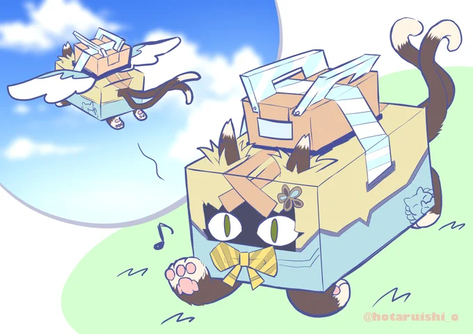 #綺良々 #風の翼 猫のまま、空を飛びたかった…! アマプラの翼も似合いそう
