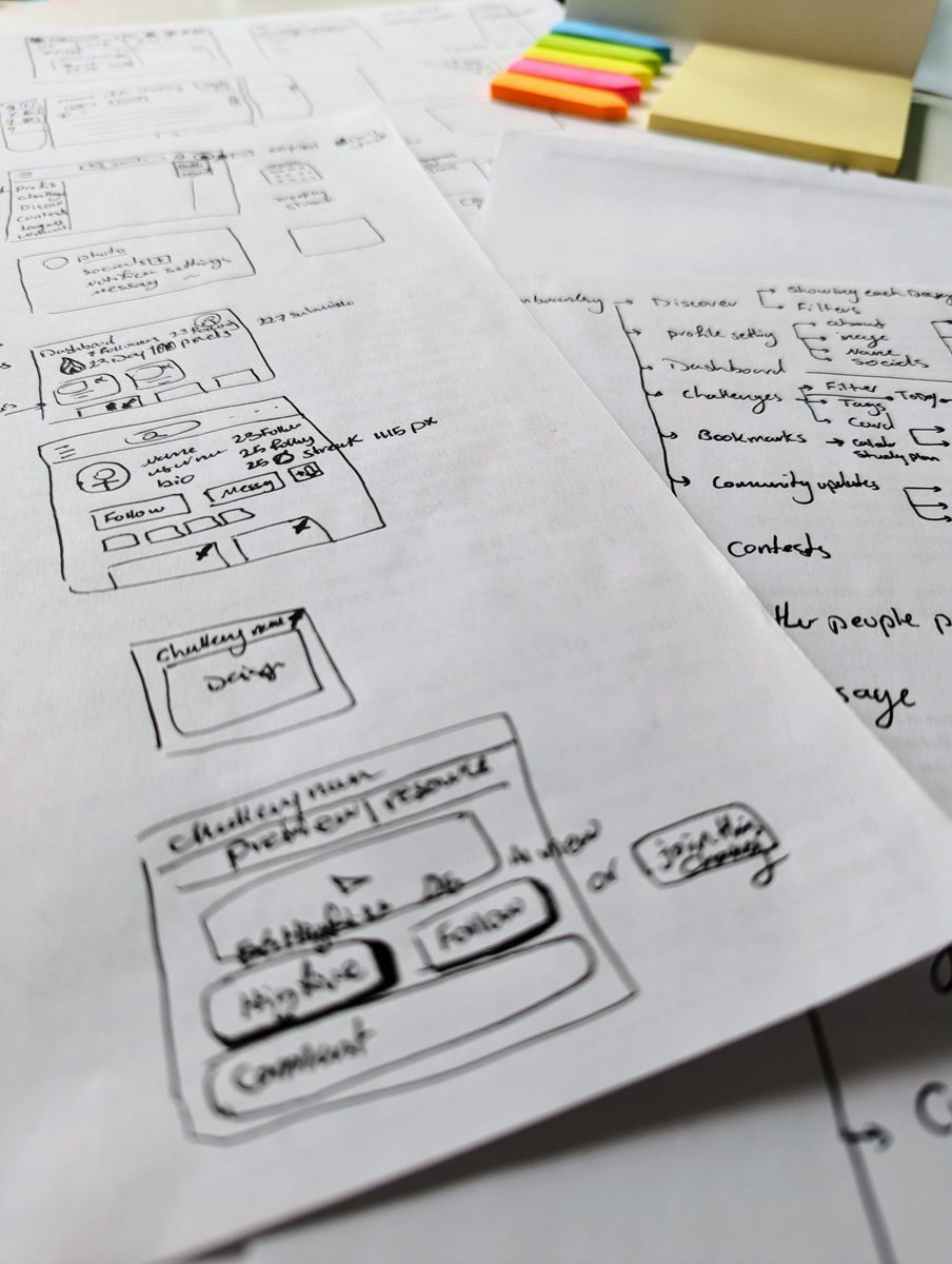 Working on the early early stage paper prototypes and UX for my startup.

#buildinpublic #uiuxdesign #figchallenge #ux