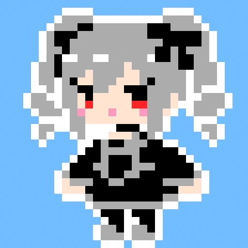 神崎蘭子さんのドット絵を描きました。 #神崎蘭子