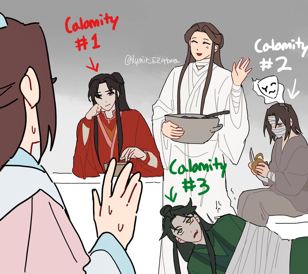 TGCF SPOILER‼️‼️ "And they were all roommates!" #tgcf #xielian #huacheng #qirong #hexuan #baiwuxiang