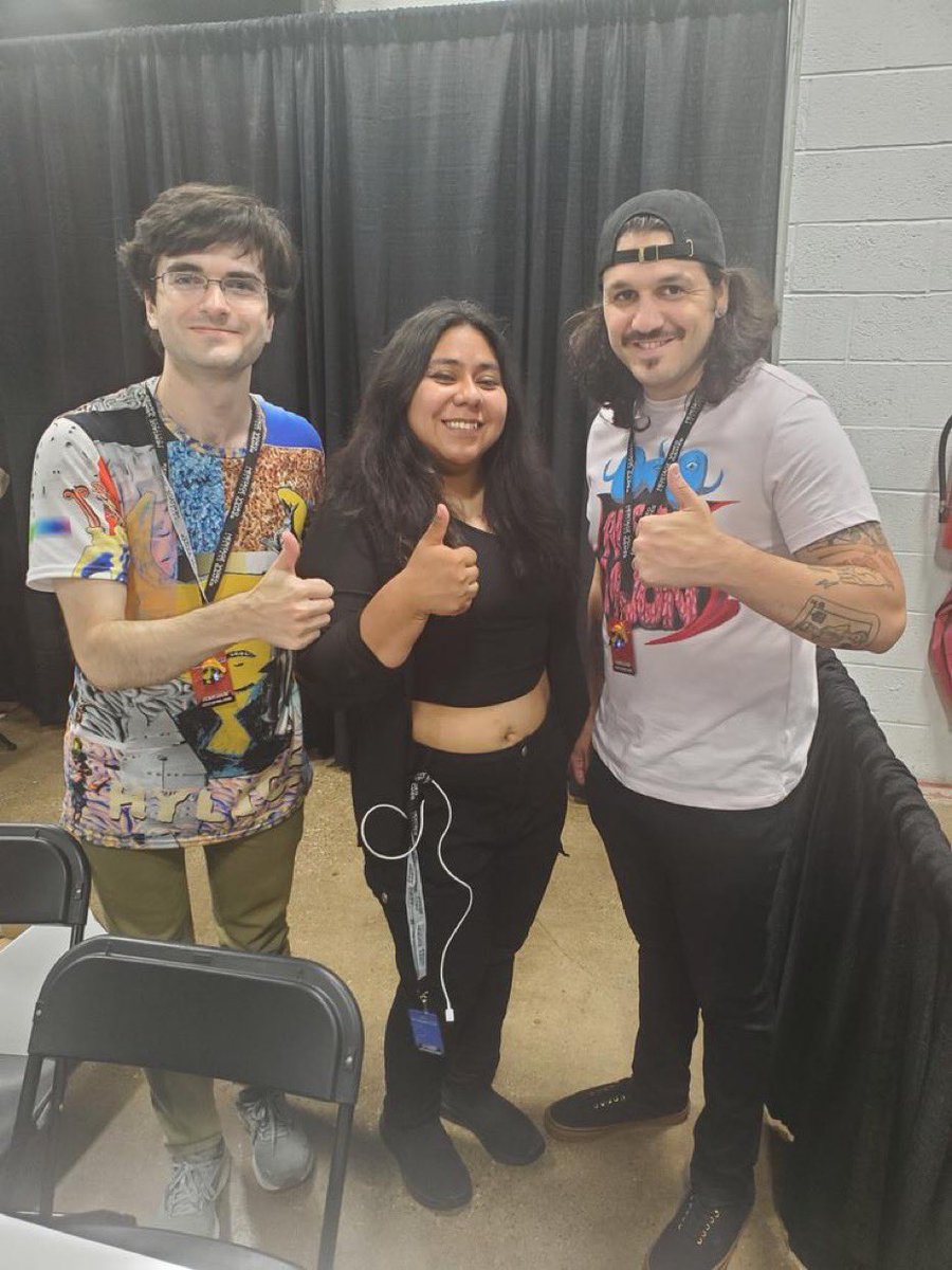 chuck_salamone's tweet photo. Shoutout to all the people that we met at #TooManyGames con! Check out @OpraZebb &amp; @Yogurt_Fluff for cool art! They are both great! Met @Ghosthost40, super pleasant individual! Didn’t get their tag, but we also met Tatiana, she was so sweet! @HellHexen and @Retronnity et al! https://t.co/bMRgkFlXul