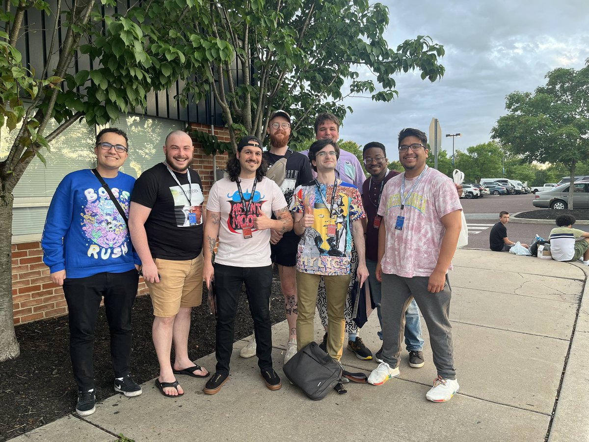 chuck_salamone's tweet photo. Shoutout to all the people that we met at #TooManyGames con! Check out @OpraZebb &amp; @Yogurt_Fluff for cool art! They are both great! Met @Ghosthost40, super pleasant individual! Didn’t get their tag, but we also met Tatiana, she was so sweet! @HellHexen and @Retronnity et al! https://t.co/bMRgkFlXul