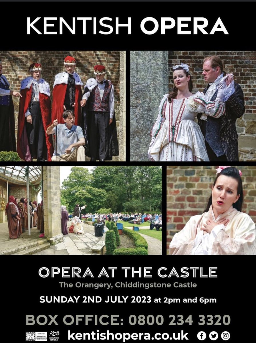 Join us next Sunday at @Chidd_Castle for our #Operaatthecastle gala concerts…beautiful music in this historic setting. Tickets are £25 (under 16s go free). Group discounts available. Book now kentishopera.co.uk/next-show #whatsonkent #outdoorconcerts