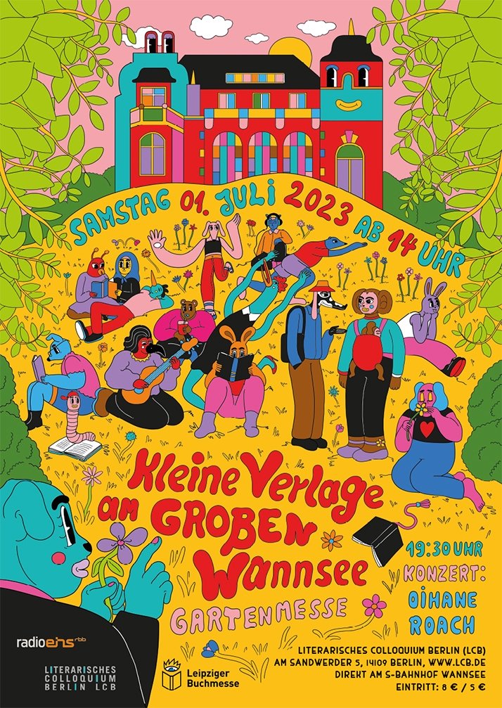 <a href="/kunoweb/">Kultur im Norden</a> empfiehlt sommer- und buchhungrigen Leser:innen:
>> Kleine Verlage am Großen Wannsee Sommer 2023 <<
Die 18. Gartenmesse mit ca. 40 Verlagen.
19.30 h Konzert: Singer-Songwriterin Oihane Roach.
@LCB_Berlin   <a href="/radioeins/">radioeins</a>
Literatur bei KUNO: kunoweb.de/literatur/