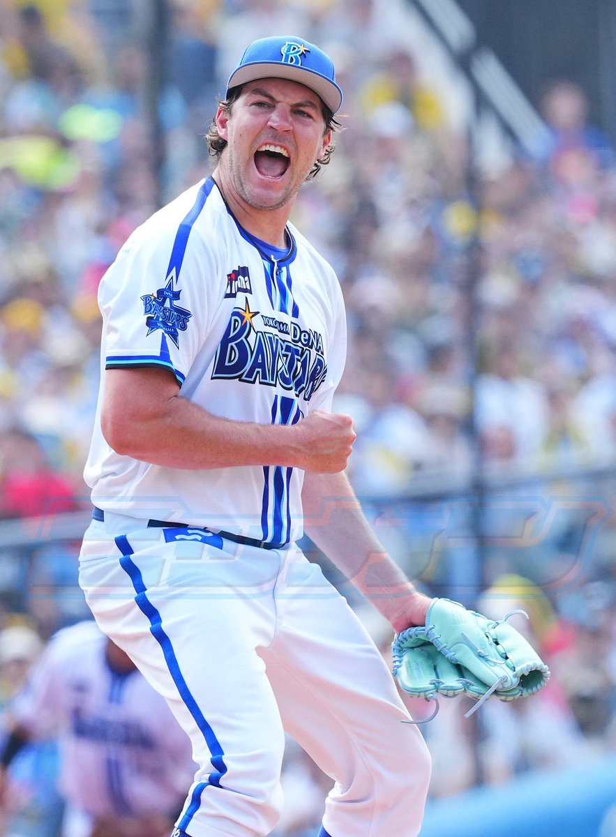 Yet another strong outing from <a href="/BauerOutage/">Trevor Bauer (トレバー・バウアー)</a> today in Japan. He is having an enormous month:

June 3 - Win, QS, 8.0 IP, 2 ER, 10 K
June 9 - Win, QS, 7.0 IP, 2 ER, 9 K
June 14 - Win, QS, 9.0 IP, 1 ER, 12 K
June 25 - Win, QS, 6.1 IP, 3 ER, 7 K

Also, his Baystars are in first place.