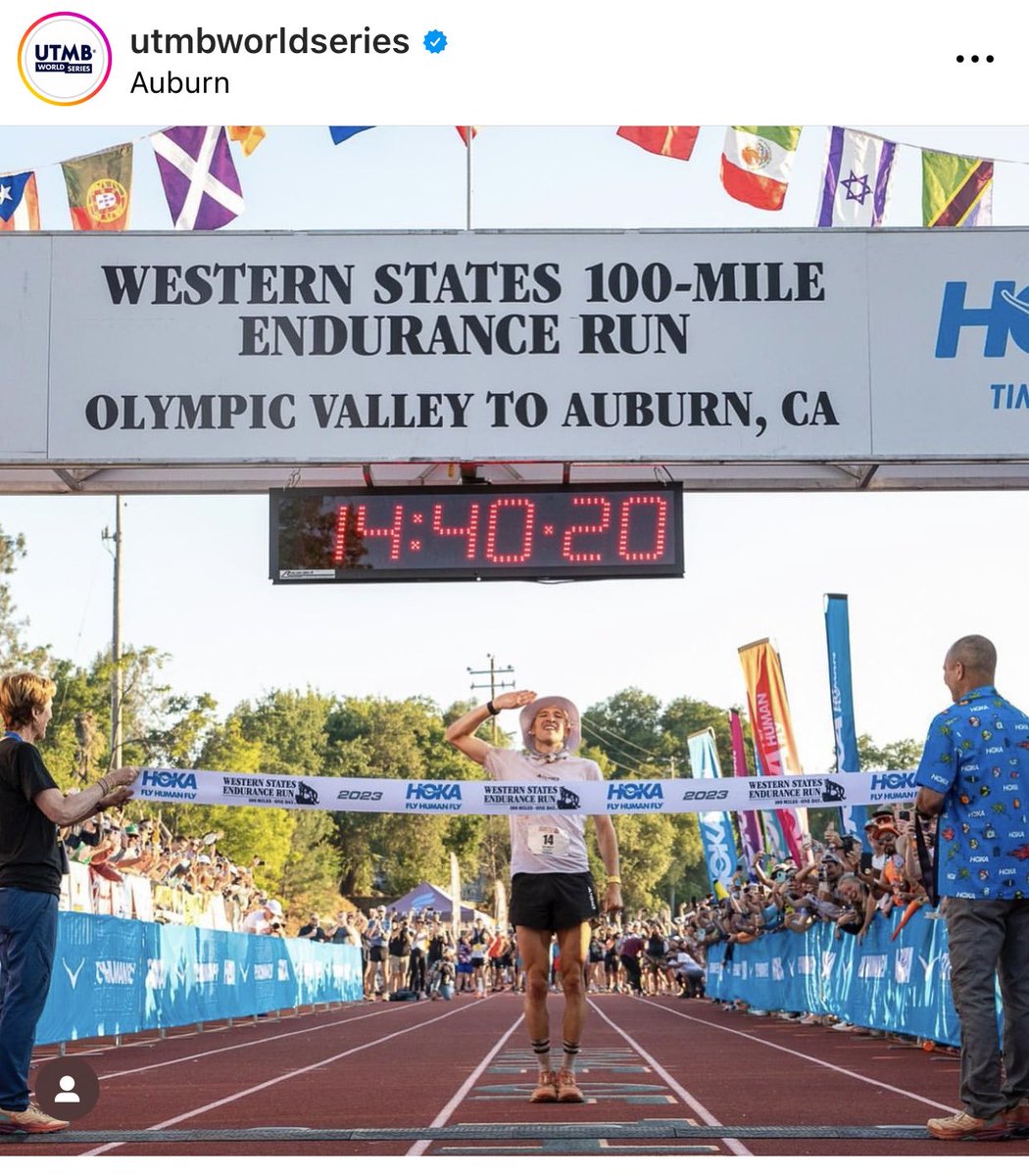 Käsi lippaan! Kapteeni evp. Tom Eavans on ebsimmäinen brittijuoksija, joka on pystynyt voittanaan legendaarisen 100 mailin ultrajuoksun. #WesternStates #atletismo #ultramaratón