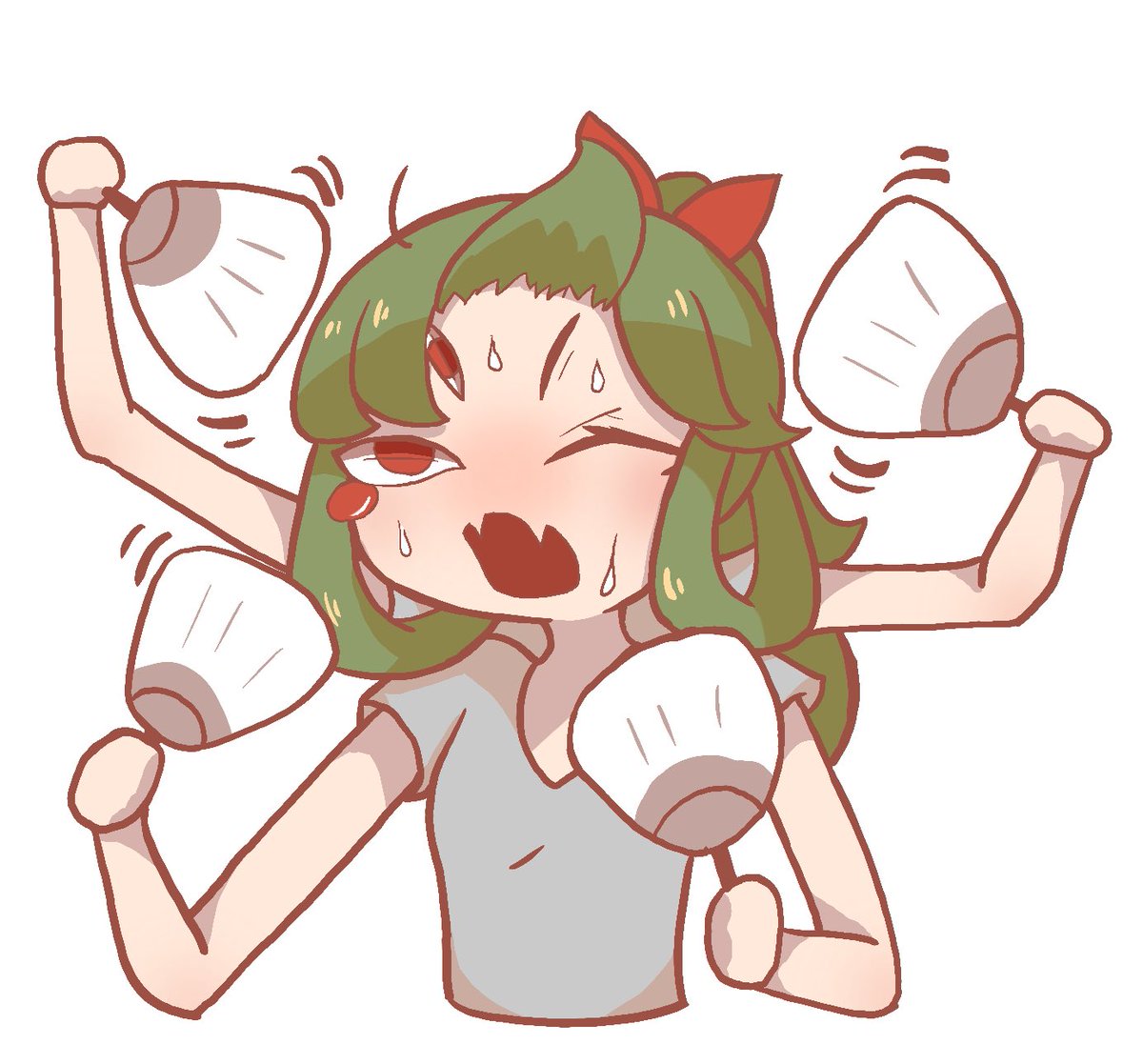 「バチクソ暑いンゴ」|Theo🐾のイラスト